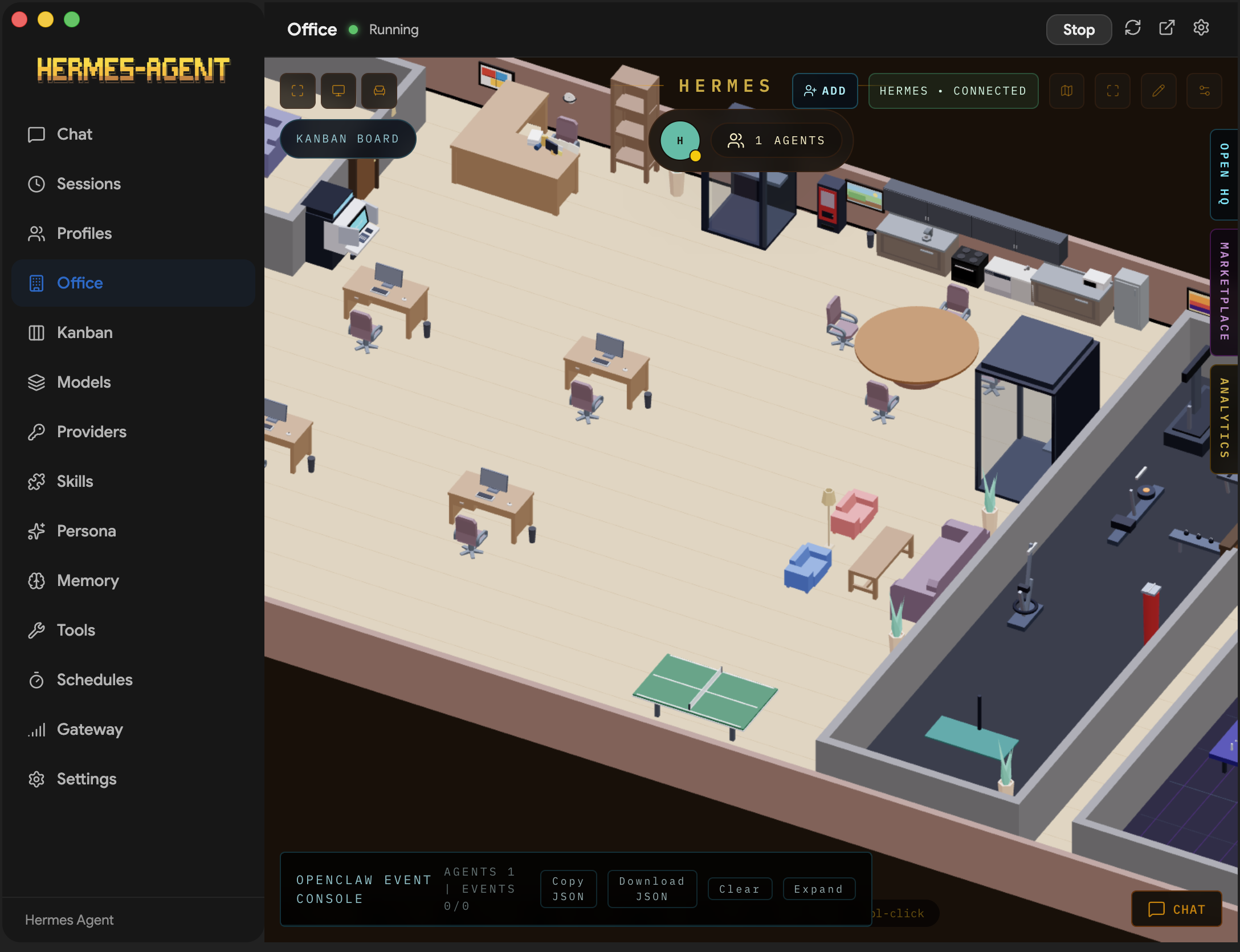 Hermes Office screen